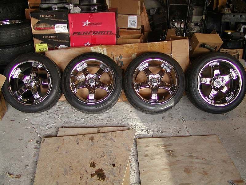 18" Chrome American Racing Rebel wheels w/tires [SOLD] New York Mustangs